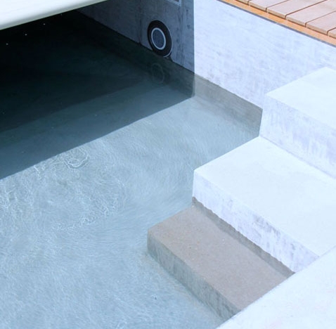 Création d’une piscine en béton brut  – Villette de Vienne (38)