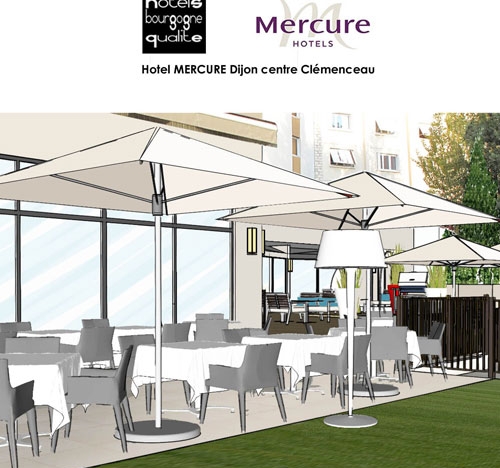 Réaménagement des terrasses du Mercure de Dijon centre Clemenceau